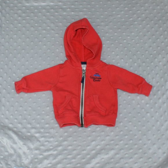 4/$20 Baby boy Carter's hoodie car newborn - Picture 3 of 13